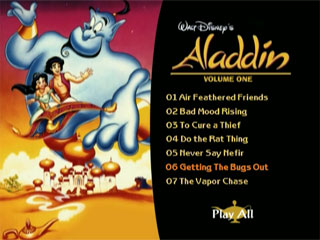 aladdin dvd menu